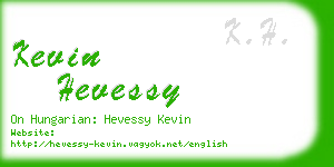 kevin hevessy business card
